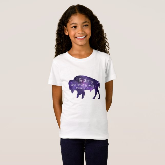 Camiseta Buffalo seja forte e corajoso (Frente Completa)
