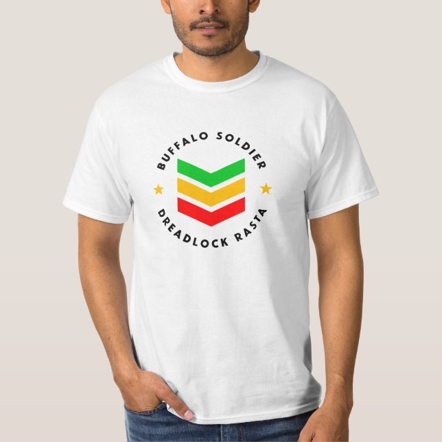 Camiseta Buffalo Soldier Dreadlock Rasta Reggae (Frente)