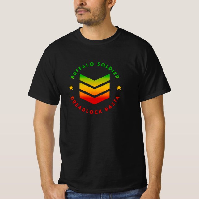 Camiseta Buffalo Soldier Dreadlock Rasta Reggae (Frente)