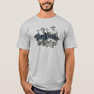Camiseta Buffalo Soldiers Tshirt Design Cinza Blue