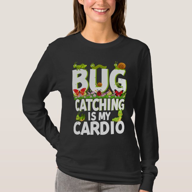 Camiseta Bug  Insect Science  Bug Catching is my Cardio  2 (Frente)