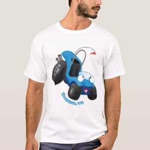 Camiseta Buggy duna em forma de cartoon de veículos rodoviá