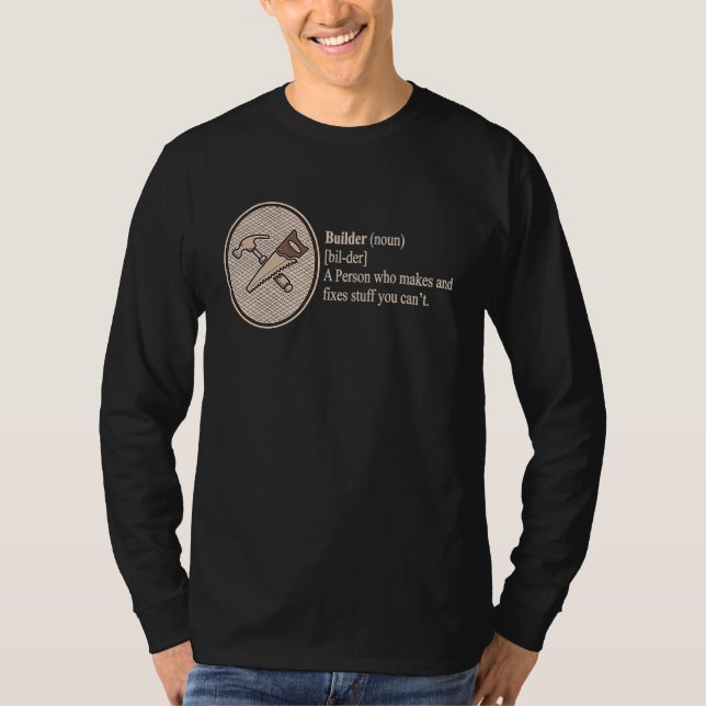 Camiseta Builder construction worker definition by (Frente)