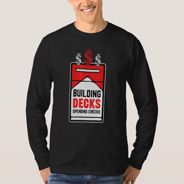 Camiseta Building Decks Spending Checks Game Card Collector (Frente)