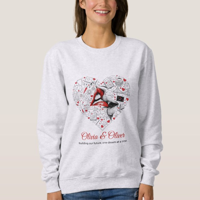 Camiseta Building Our Future Profession Heart Valentine (Frente)