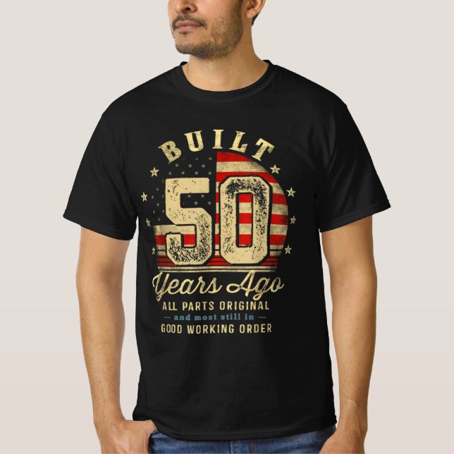 Camiseta Built 50 Years Ago Vintage 50th Birthday (Frente)