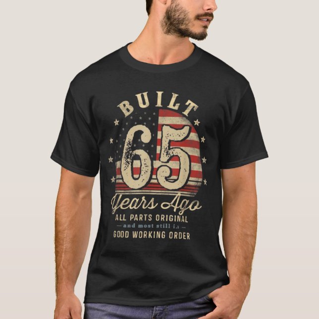 Camiseta Built 65 Years Ago Vintage 65th Birthday (Frente)
