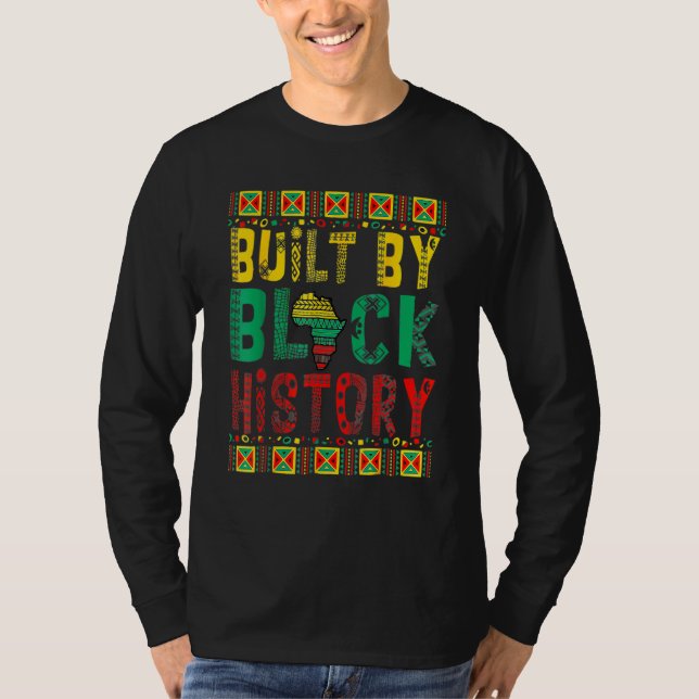 Camiseta Built By Black History BHM African Pride Month Men (Frente)