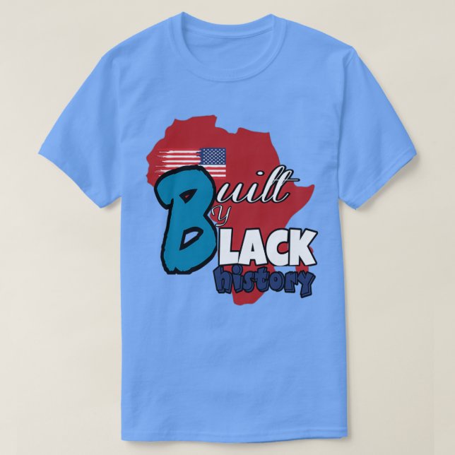 Camiseta built by BLACK HISTORY NBA BLACK MONTH HISTORY (Frente do Design)