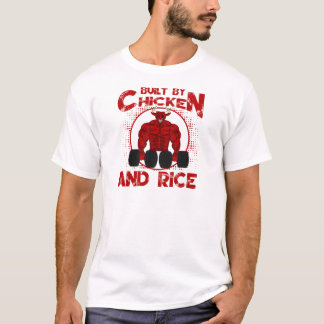 Camiseta Built By Chicken And Rice halterofilismo fitness