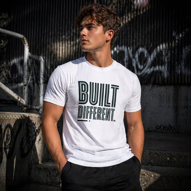 Camiseta Built Different – Bold Streetwear (Criador carregado)