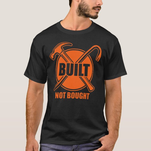Camiseta Built Not Bought Blue Collar Gift (Frente)