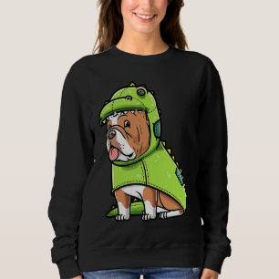 Camiseta Buldogue Cão Inglês Cachorro No Figurino De Dinoss