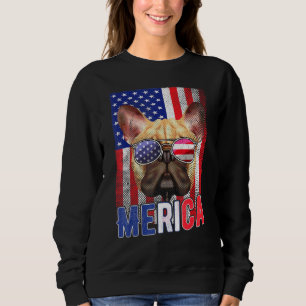 Camiseta Buldogue Em 4 De Julho Meninos Miúdos Óculos De So