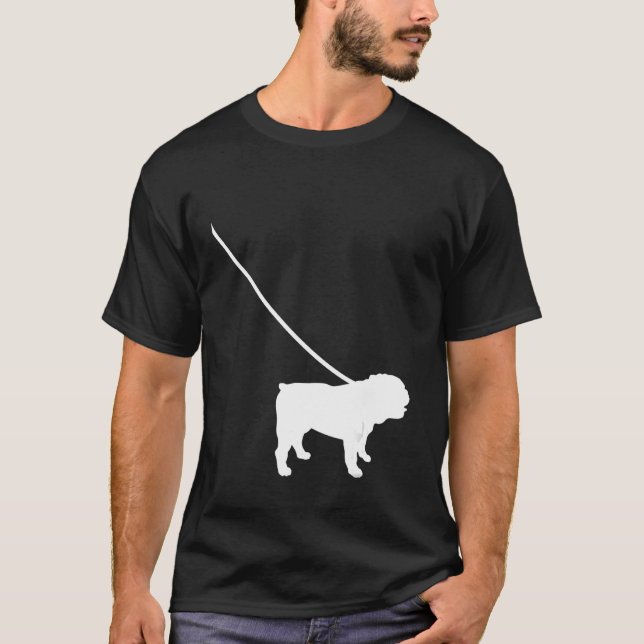 Camiseta Buldogue em um Cachorro Lixado Mãe Pai Pet Cute Pu (Frente)
