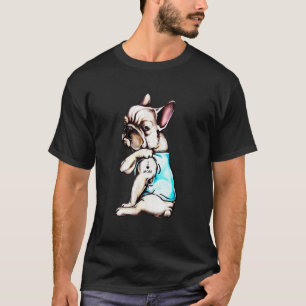 Camiseta Buldogue Eu Amo Mamãe Tatuagem Melhor Para Buldogu