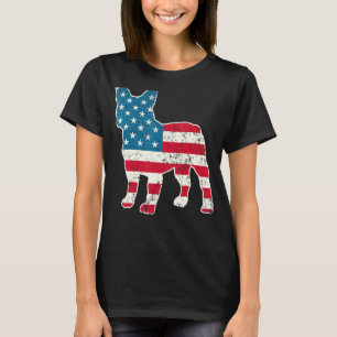 Camiseta Buldogue Francês 4º De Julho Homens De Cachorro Eu