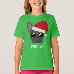 Camiseta Buldogue Francês Azul de Natal