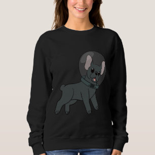 Camiseta Buldogue Francês Azul No Espaço