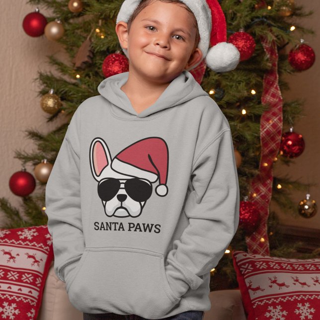 Camiseta Buldogue Francês Branco de Natal (Criador carregado)