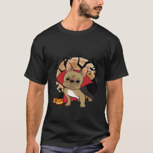 Camiseta Buldogue Francês  Bruxa francesa de Abóbora