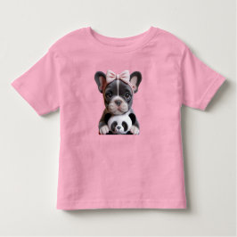 Camiseta Buldogue francês com Arco rosa