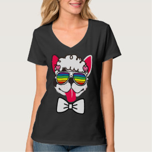 Camiseta Buldogue Francês com o Sorriso de Albert Einstein