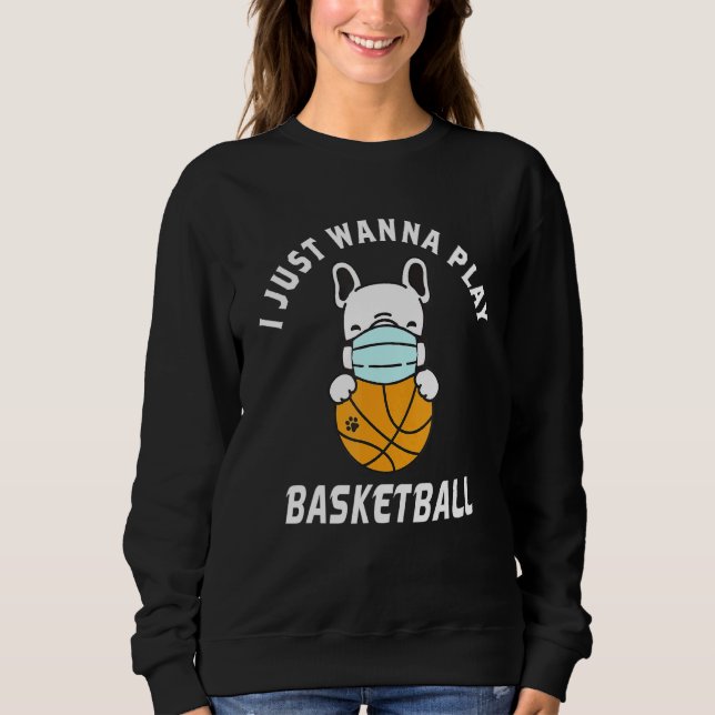 Camiseta Buldogue Francês de Basquete Máscara de Cão (Frente)