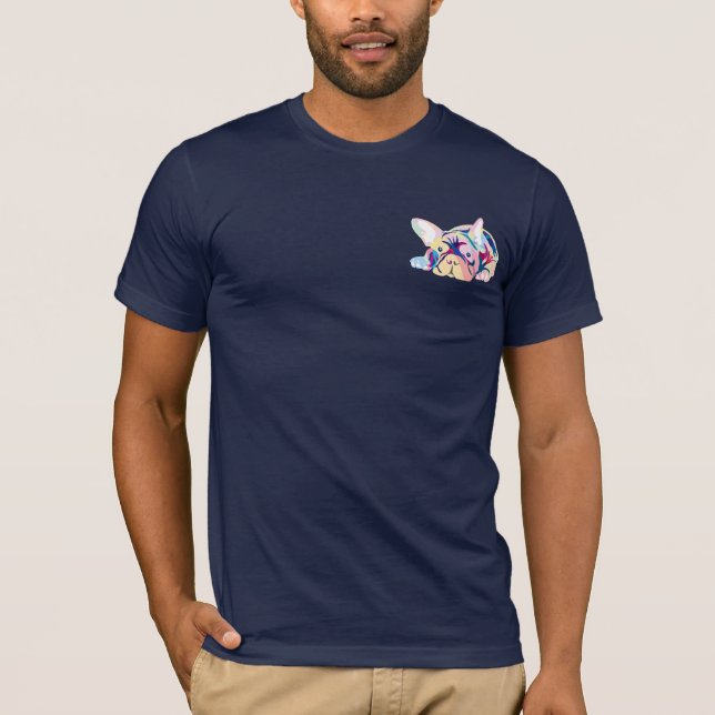 Camiseta Buldogue francês de cores (Frente)