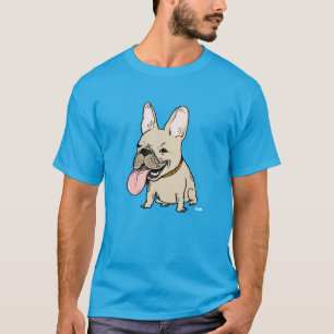 Camiseta Buldogue francês engraçado com a língua enorme 