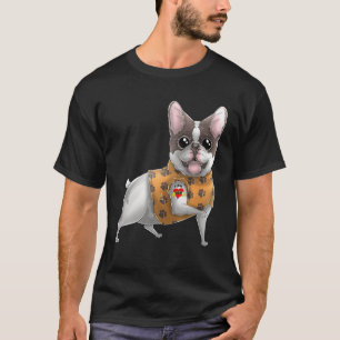 Camiseta Buldogue Francês Eu Amo Mãe Tatuagem Dia de as mãe
