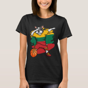 Camiseta Buldogue Francês Lituânia Fã de Basquete Jersey Sp