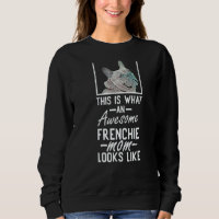 Buldogue Francês Sente Francês Por Mulher Roupa Cl