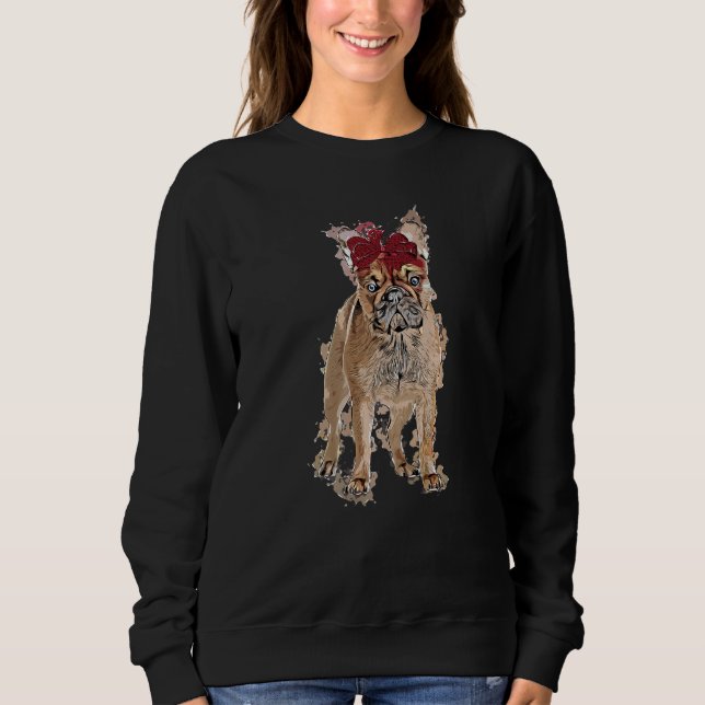 Camiseta Buldogue Francês Sente Francês Por Mulher Roupa Cl (Frente)