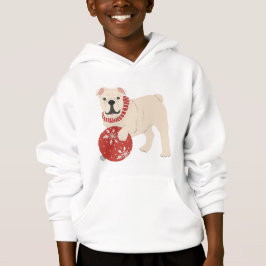 Camiseta Buldogue Inglês de Natal