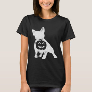 Camiseta Buldogue Lazy Halloween Figurume Cute Frenchie Pum