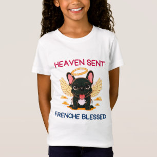 Camiseta Buldogue Negro Francês Como Anjos Na Terra