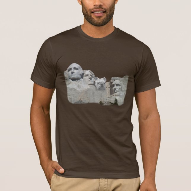Camiseta Buldogue no Monte Rushmore (Frente)