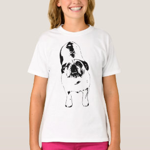 Camiseta Buldogue—Pesquisar, Negrito B&W