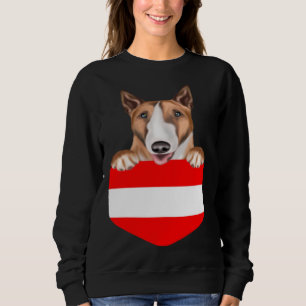 Camiseta Buldogue Terrier Austríaco Bandeira no Bolso