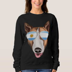 Camiseta Buldogue Terrier com Bandeira Argentina Argentina