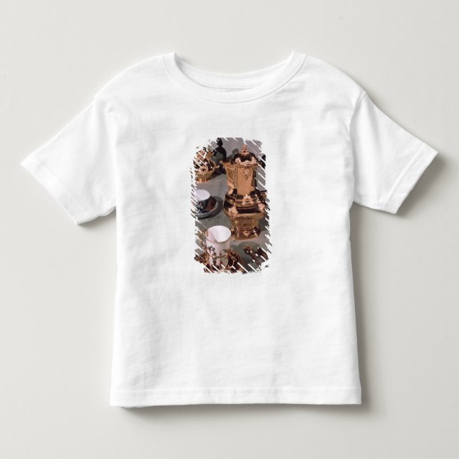 Camiseta Bule, açucareiro, pote do chocolate e caneca (Frente)