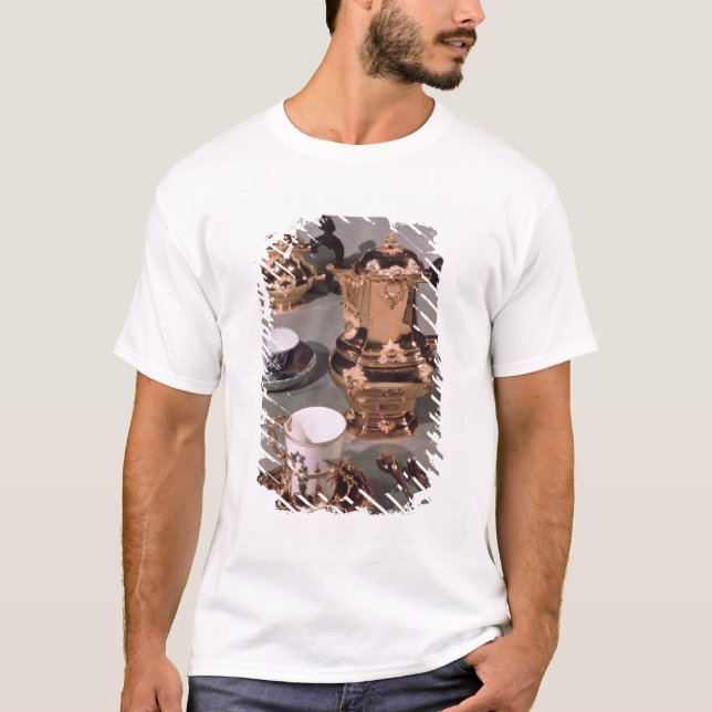 Camiseta Bule, açucareiro, pote do chocolate e caneca (Frente)