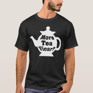 Camiseta Bule de chá - Mais chá, Vigário? - Preto no Branco