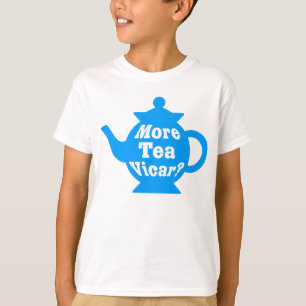 Camiseta Bule - mais vigário do chá? - Azul e branco mead