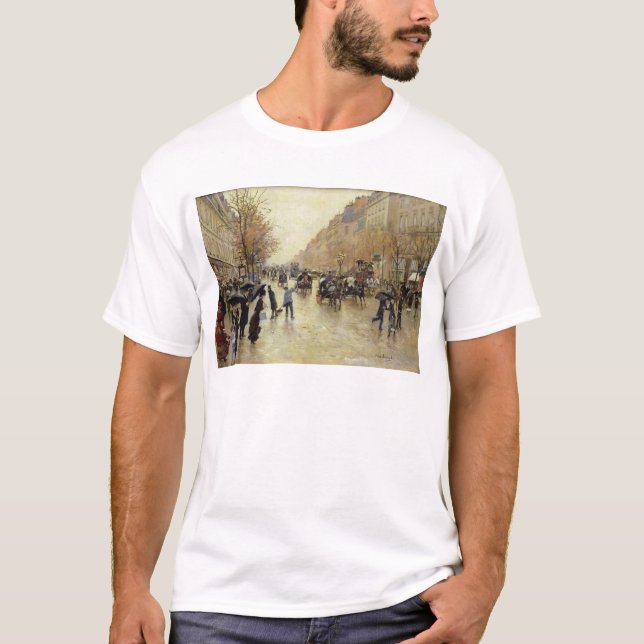 Camiseta Bulevar Poissonniere na chuva, c.1885 (Frente)