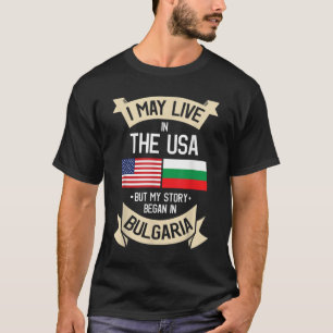 Camiseta Bulgária American Flag EUA Búlgaro Roots Gifts