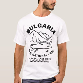 Camiseta Bulgária: lago glacial do parque nacional Pirin ca
