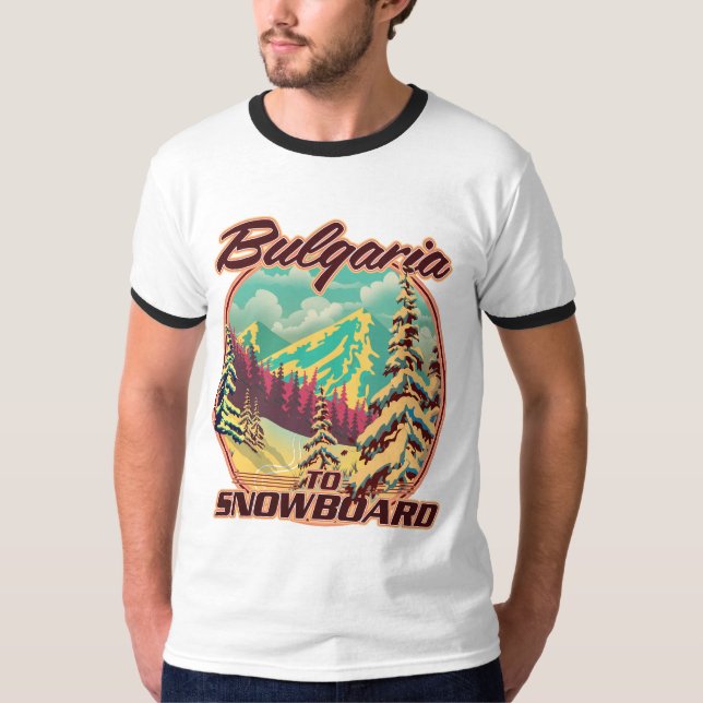 Camiseta Bulgária para Snowboard (Frente)