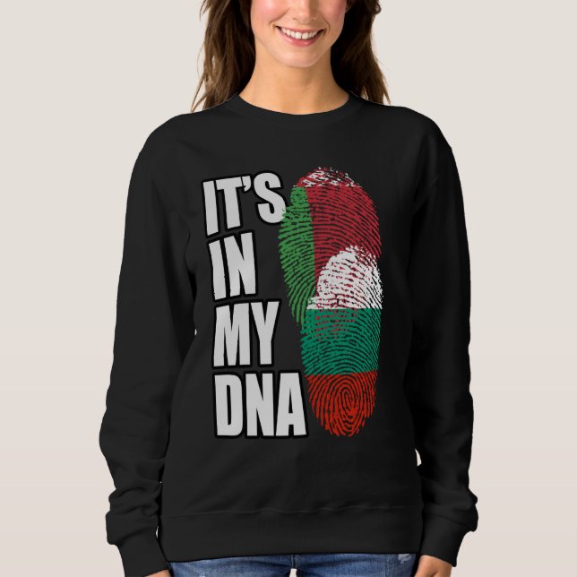 Camiseta Bulgarian And Belarusian Mix DNA Flag Heritage (Frente)
